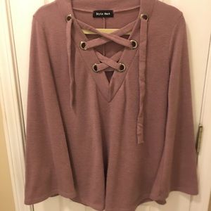 Lightweight Sweater with Bell Sleeves